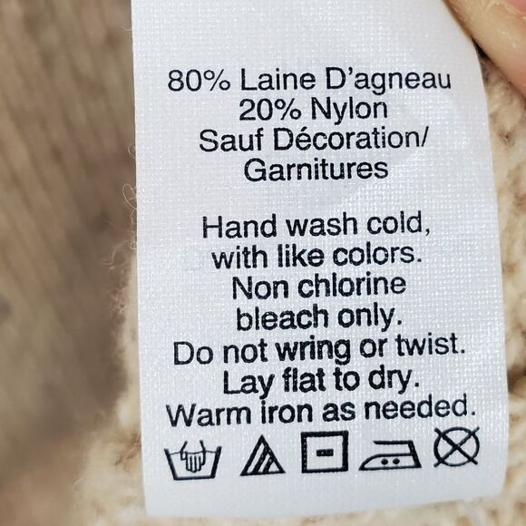 J. CREW FACTORY Donegal Lambswool Blend Sweater With Shimmer Stripes Size L - Picture 5 of 5